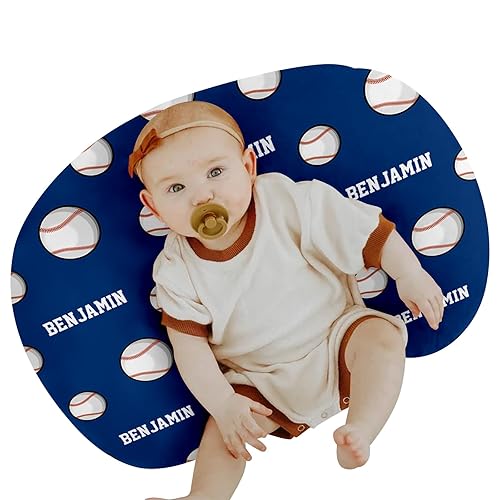 Funda de almohada de apoyo de lactancia personalizada de béisbol funda de almohada clásica para bebé, tamaño estándar para lactancia, regalo