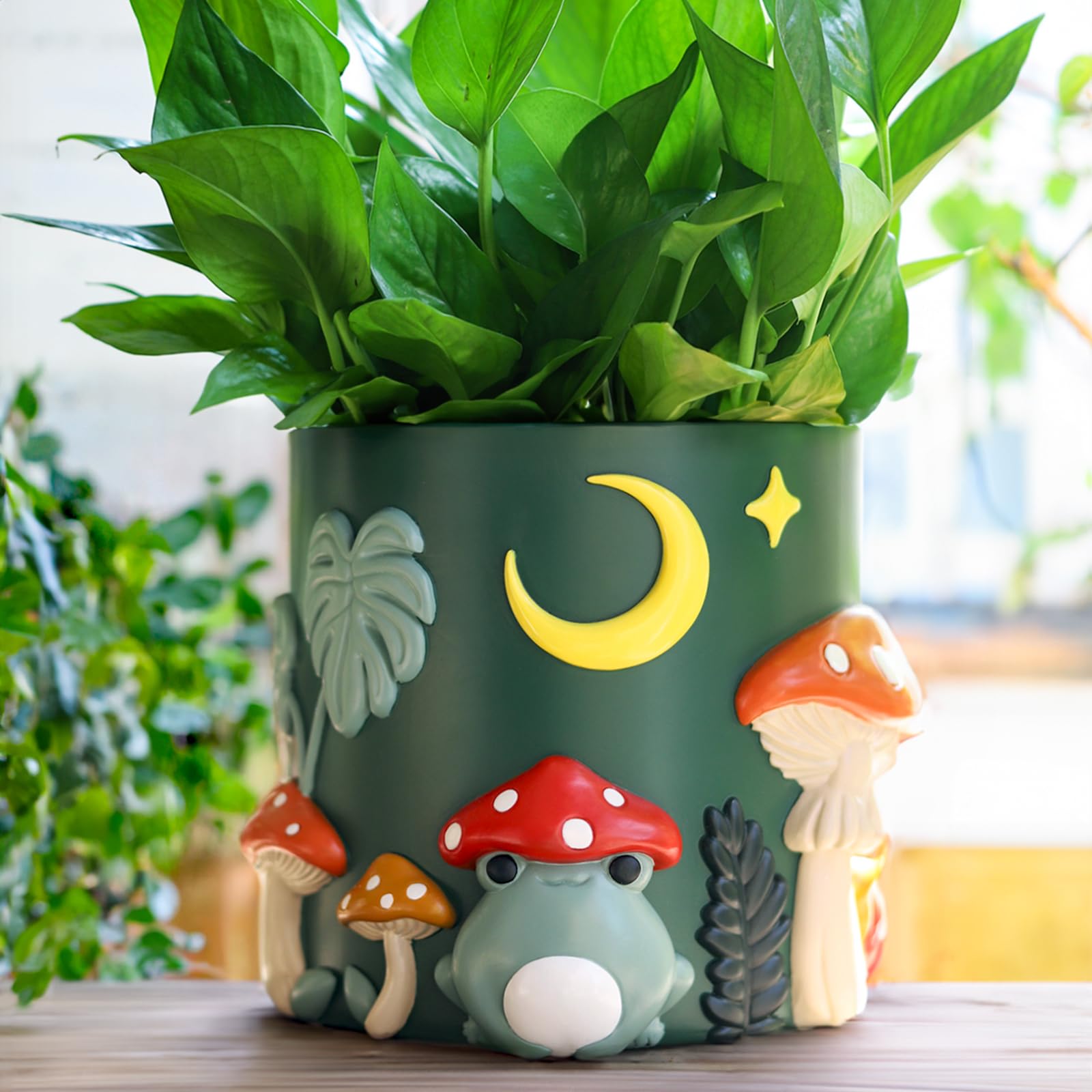 Pot de fleurs grenouille vintage 20,3 cm pour égayer votre salon ou bureau