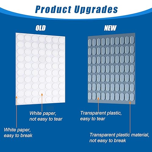 Miniatura 18 de BUSOHA 350 PCS Double-Sided Adhesive Dots,Clear Removable Sticky Adhesive Putty,Round Acrylic No Trace Sticky Putty Waterproof Dot Stickers for Wall