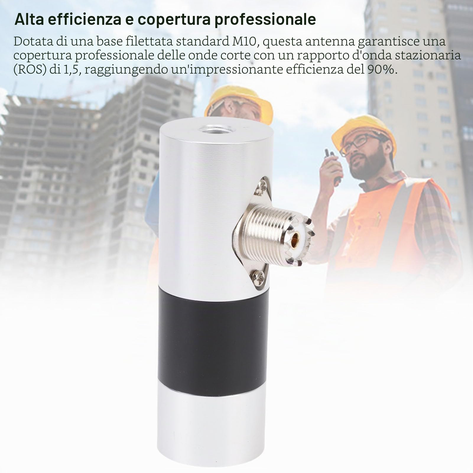 Antenne HF per la Radio HAM, Base Filettata Standard M10, da 3 a 30 MHz, Arrugginire e Antivento, Comunicazione di Salvataggio di Emergenza Sul Campo