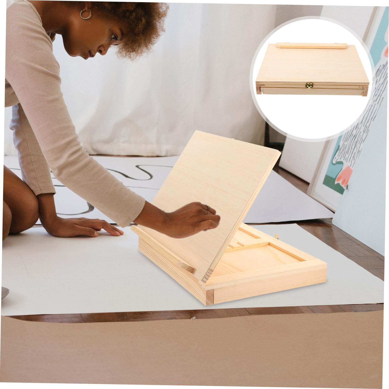 PHENOFICE Sketching Board Wood Art Board Small Drawing Board for Students and Artists Field Use