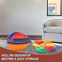 Vista 5 de Fanboxk 15 piedras de salto de equilibrio para niños, juego en interiores o exteriores, carrera de obstáculos para niños pequeños, que promueve