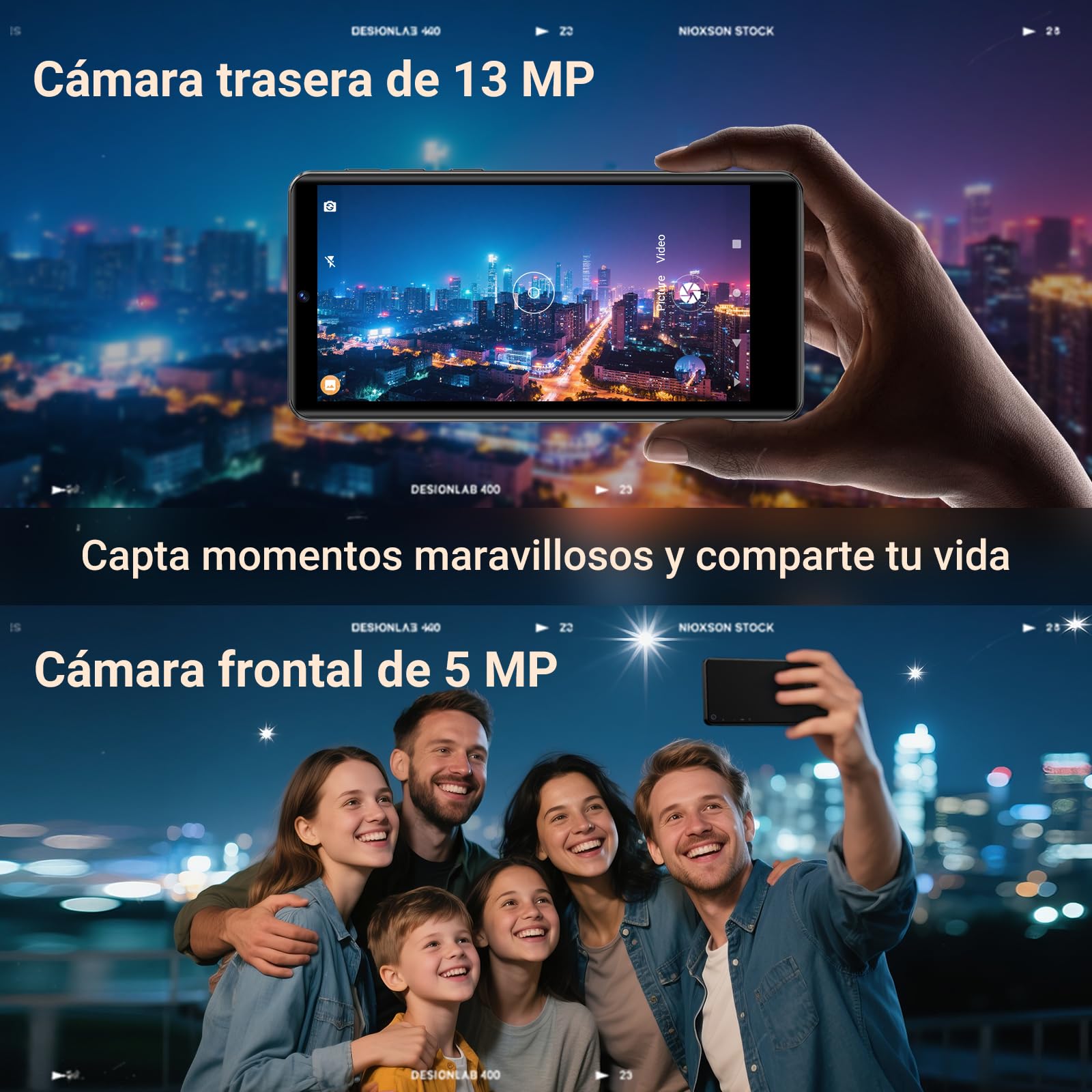 128GB Reproductor MP3 con WiFi Bluetooth y Cámara, RAM: 4GB, Oilsky Android 13.0 Spotify MP3 de Música con Altavoz, 5,5'' 1080P MP4 Player de Pantalla Táctil