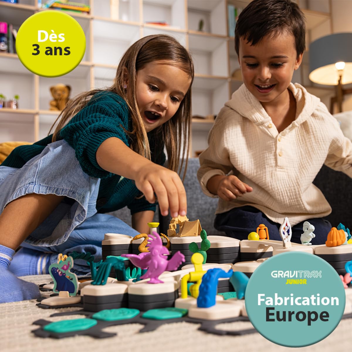 Ravensburger - Gravitrax Junior - Starter Set - Ice - 27060 - Jeu de Construction STEM - Circuits de Billes créatifs - Coloré - 100 pièces - Dès 3 Ans jusqu'à 7 Ans - Version française
