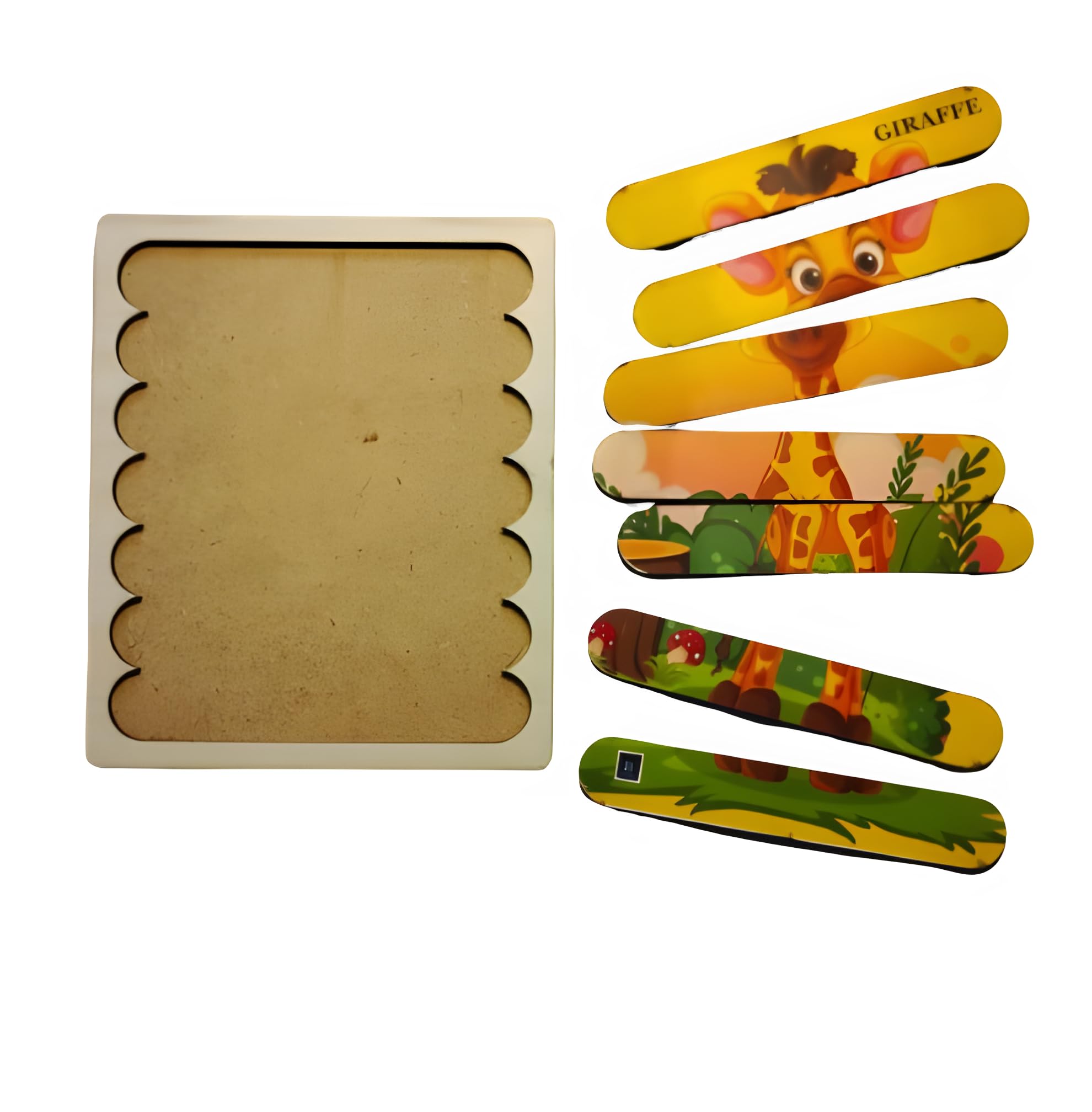 Metclap Tiger 7 Stick Puzzle for Kids – Wooden Animal Jigsaw Puzzle for 3-5 Year Olds | Fun Learning Toy for Toddlers | Brain Booster Puzzle Game for Boys & Girls | Educational Gift 2