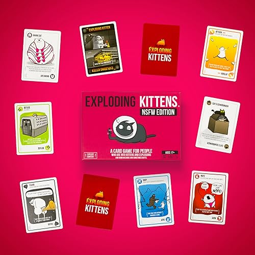 Miniatura 50 de Exploding Kittens - Paquete fiesta, 2 a 10 jugadores, 7 años en adelante, 15 minutos para jugar, juego de cartas tamaño fiesta, juego de fiesta
