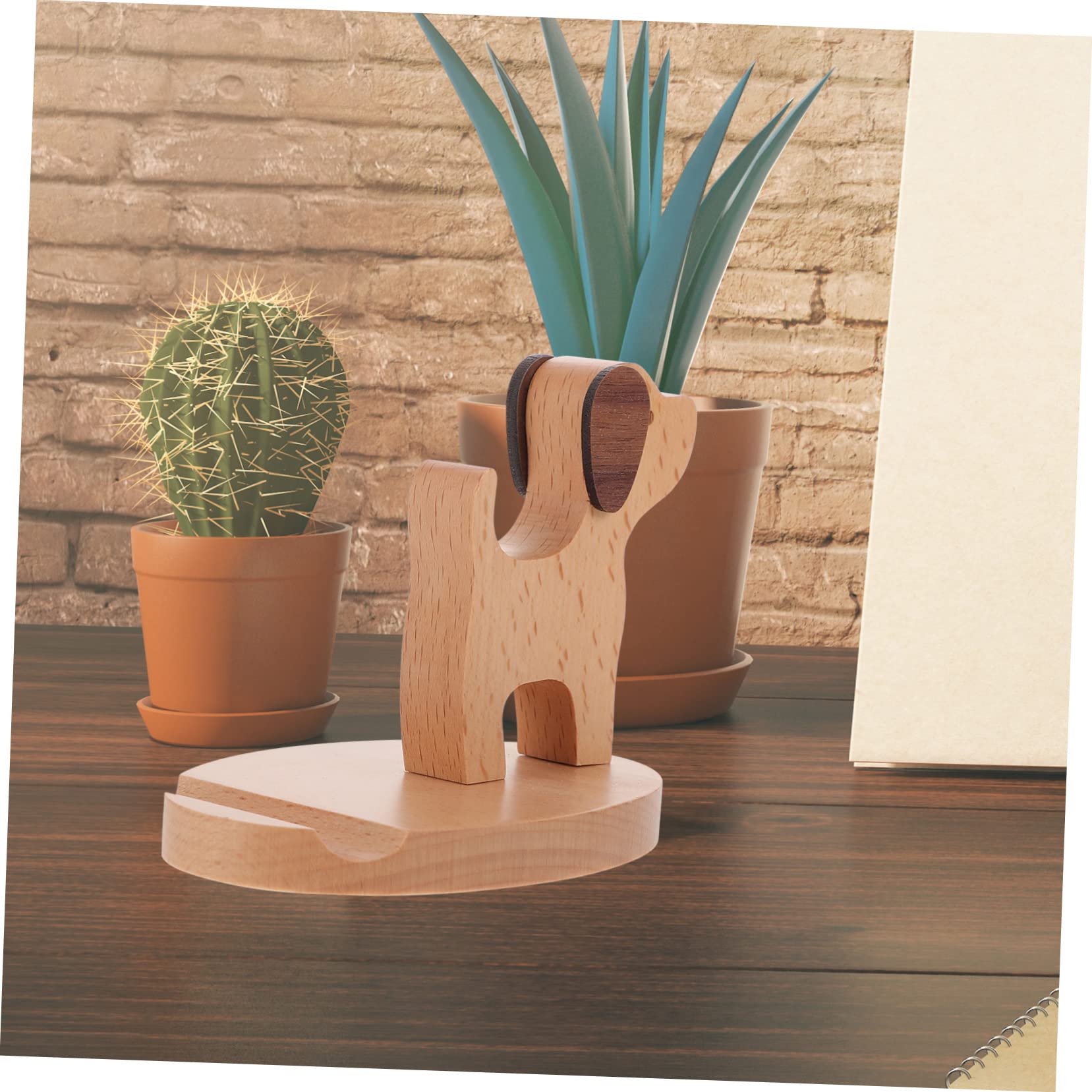 Abaodam 3piezas Soporte De Teléfono De Escritorio Creativo Forma De Perrito Soporte Móvil para Oficina y Decoración De Escritorio para Ver Películas y Videollamadas