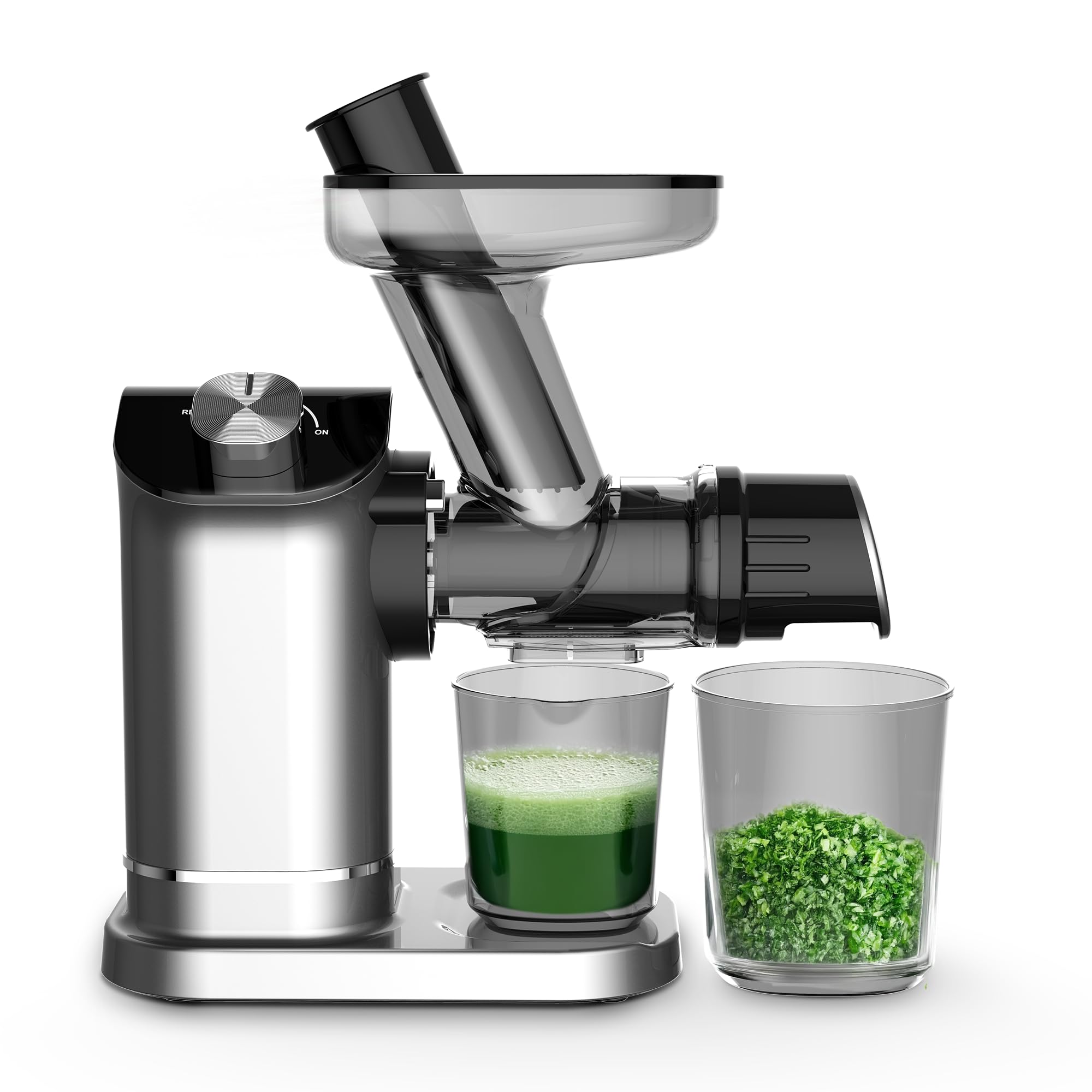 Keplin Slow Masticating Juicer – Cold Press Juicer Machine with 7-Stage Auger for High Juice Yield, Nutrient Retention, Quiet Motor, Easy to Clean & Compact Design – 2.12kg – Black (Grey)