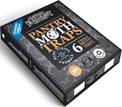 Miniatura 7 de Trampas para polillas para alacena de Dr. Killigan, atrae pestes por medio de feromonas, efectiva contra la polilla India de la harina, 100 % Negro