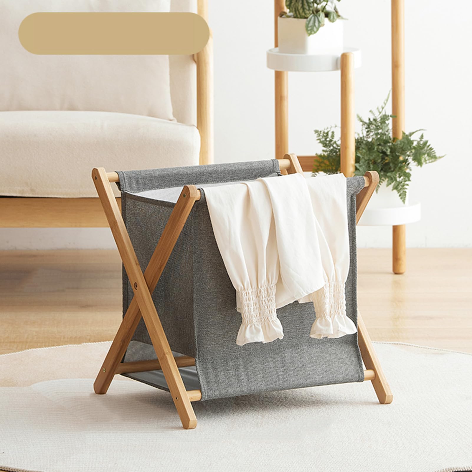 TUOYIBO Dirty Clothes Hamper, Dirty Clothes Basket, Home Bedroom Scandinavia, Foldable Nan Bamboo, Storage Dirty Clothes Storage Basket, Storage Basket