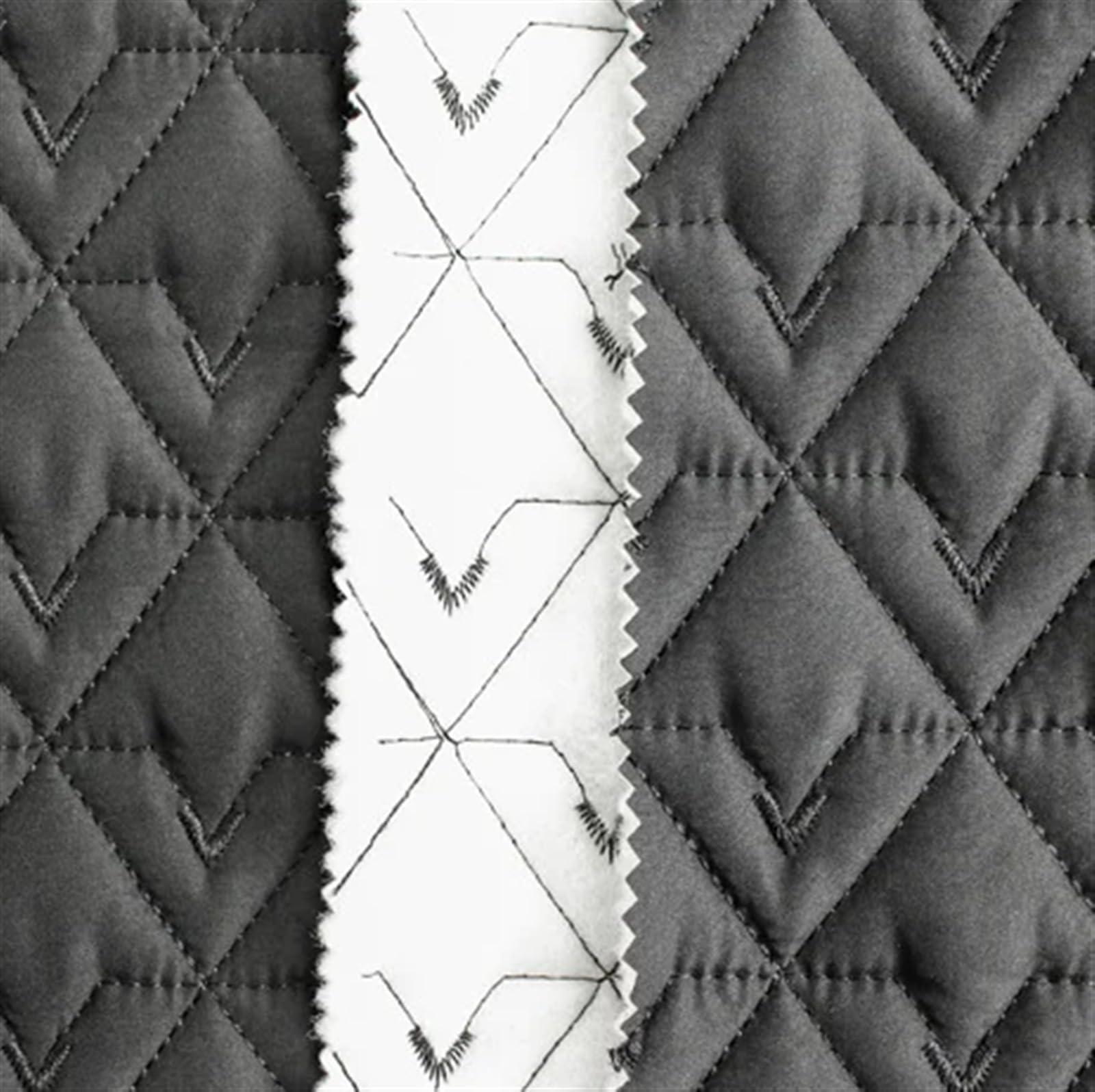 Tejido acolchado de algodón, Tela de algodón acolchada, color negro, varios tamaños(200x145cm)