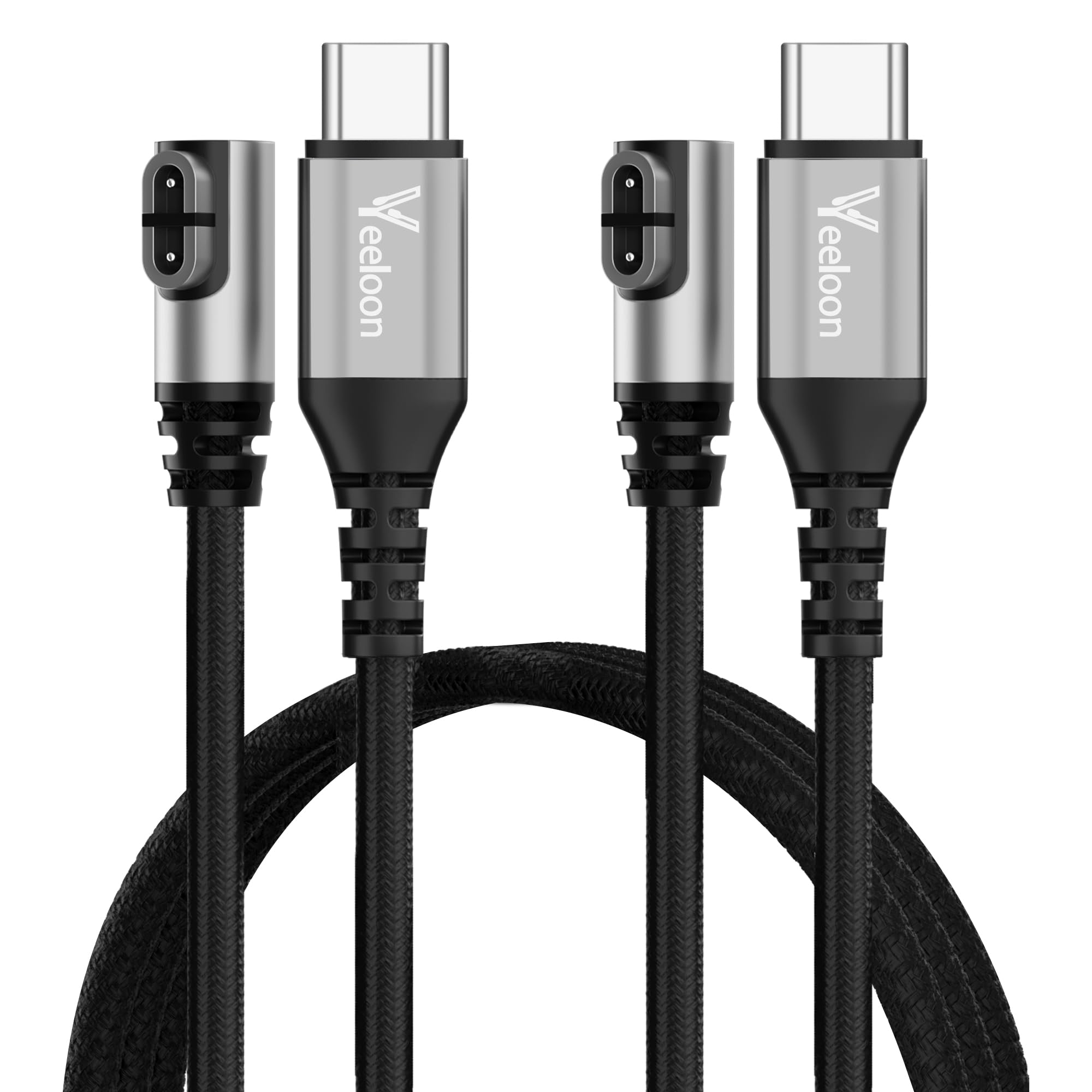 Veeloon 4 FT-2 Pack USB C to Shokz Charging Cable, Braided Magnetic Charger Cord Replacement for Aftershokz Aeropex AS800,Shokz OpenRun Pro,OpenRun,