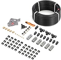 Vista 8 de Kit de Accesorios para Compresor de Aire 1/2" x 100 pies Sistema de Tuberías de Aire Comprimido de Aluminio HDPE Manguera Negra de Compresor de Aire