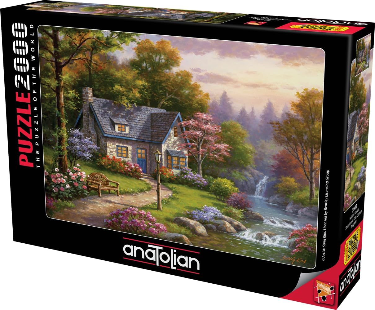 Anatolian Puzzle - Stonybrook Falls Cottage, 2000 Piece Jigsaw Puzzle, #3940