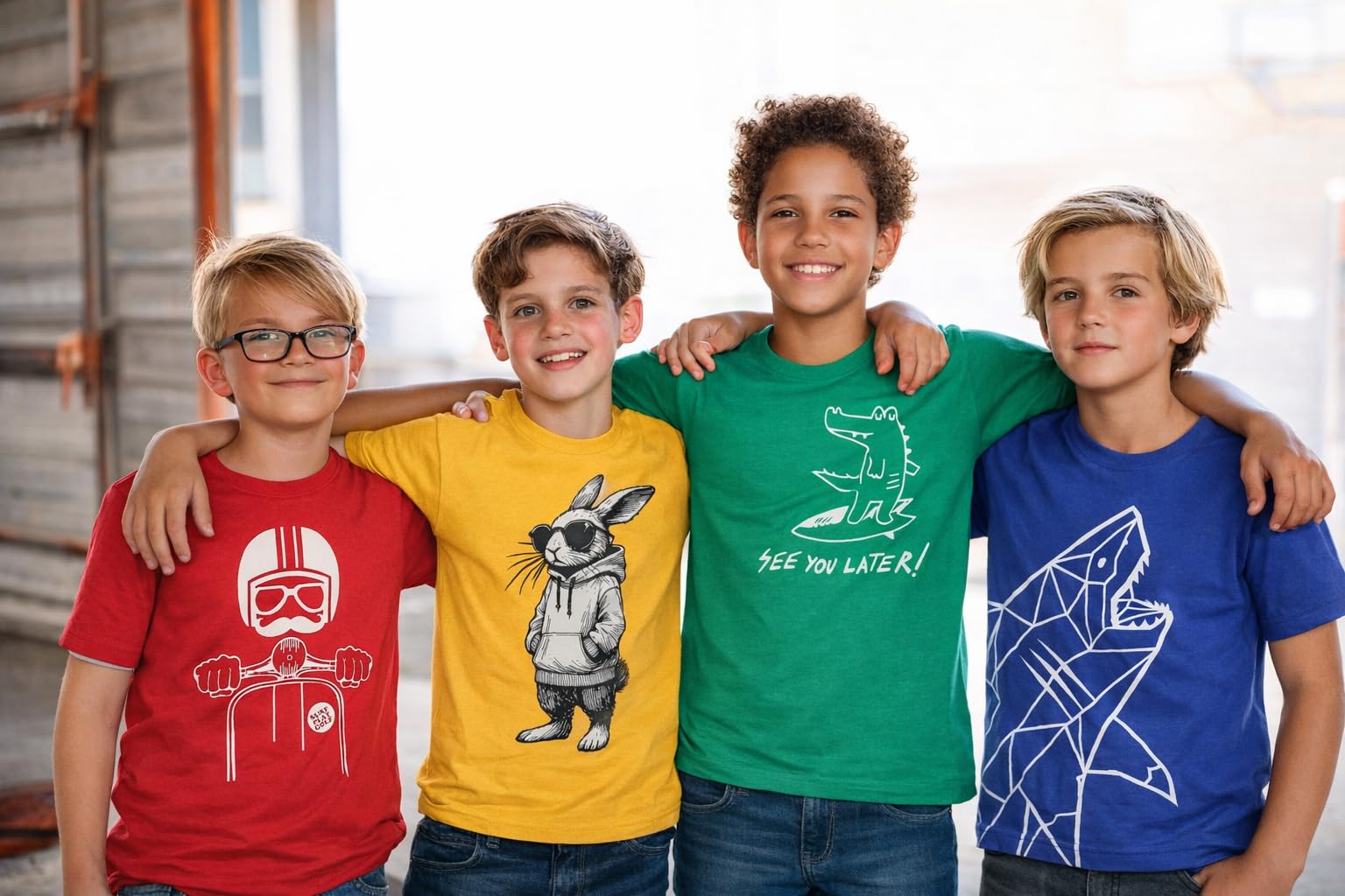 chopper club T-shirt da ragazzo (confezione multipla) Regular Fit Tees per ragazzi (taglie US 3-14)