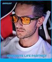 Vista 31 de ANYLUV Blue Light Blocking Glasses for Men Women Lightweight Computer Gaming Glasses Anti Eye Strain Rectangle Frame