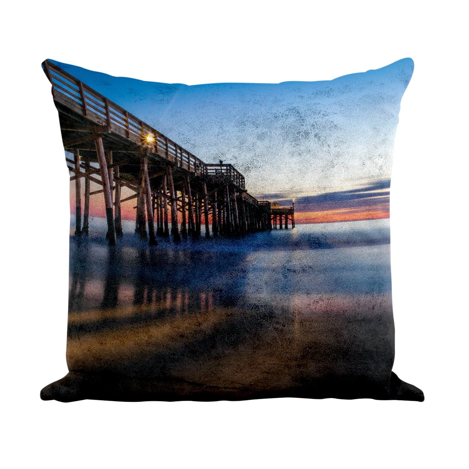 Coussin similicuir blanc ponton sur la mer pour créer un coin lecture relaxant