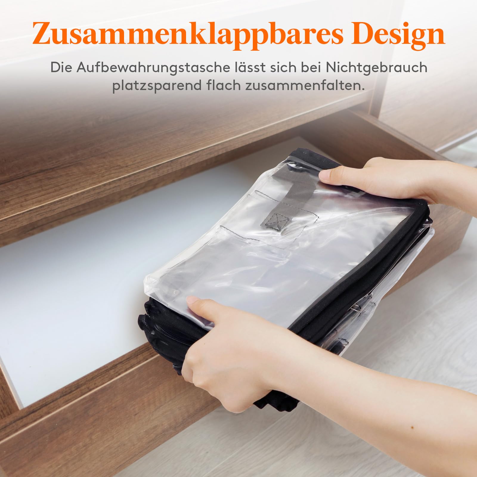 Lifewit 8er Pack Transparente Plastik Aufbewahrungstasche, 60L