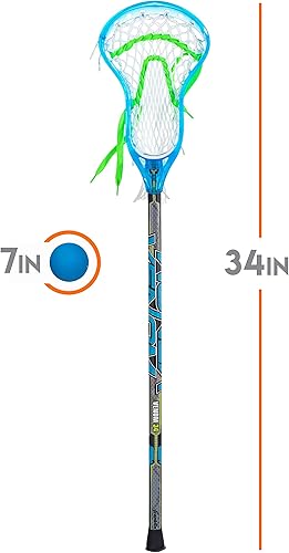 Miniatura 3 de Franklin Sports Mini palo de lacrosse + juego de bolas para niños, palo de lacrosse de plástico Venom Youth para principiantes, juego perfecto para