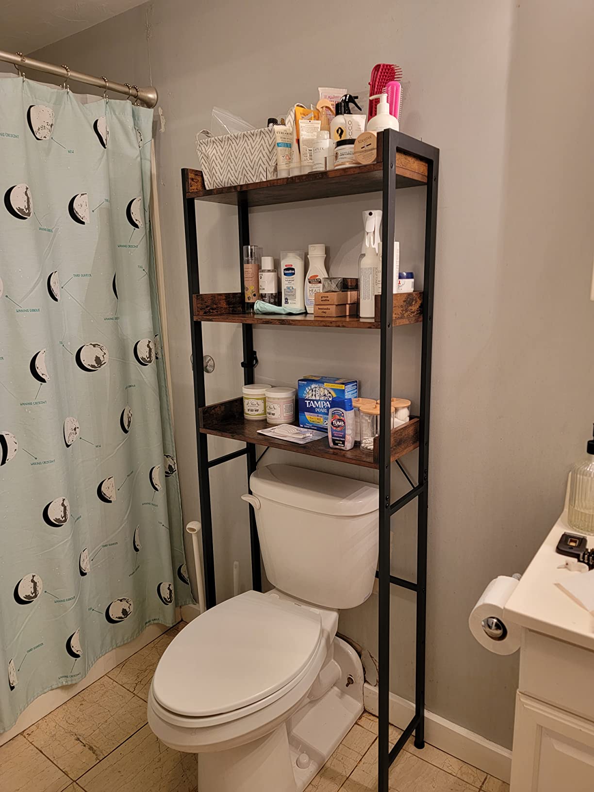 15/mo Finance VASAGLE Over The Toilet Storage, 3Tier Bathroom