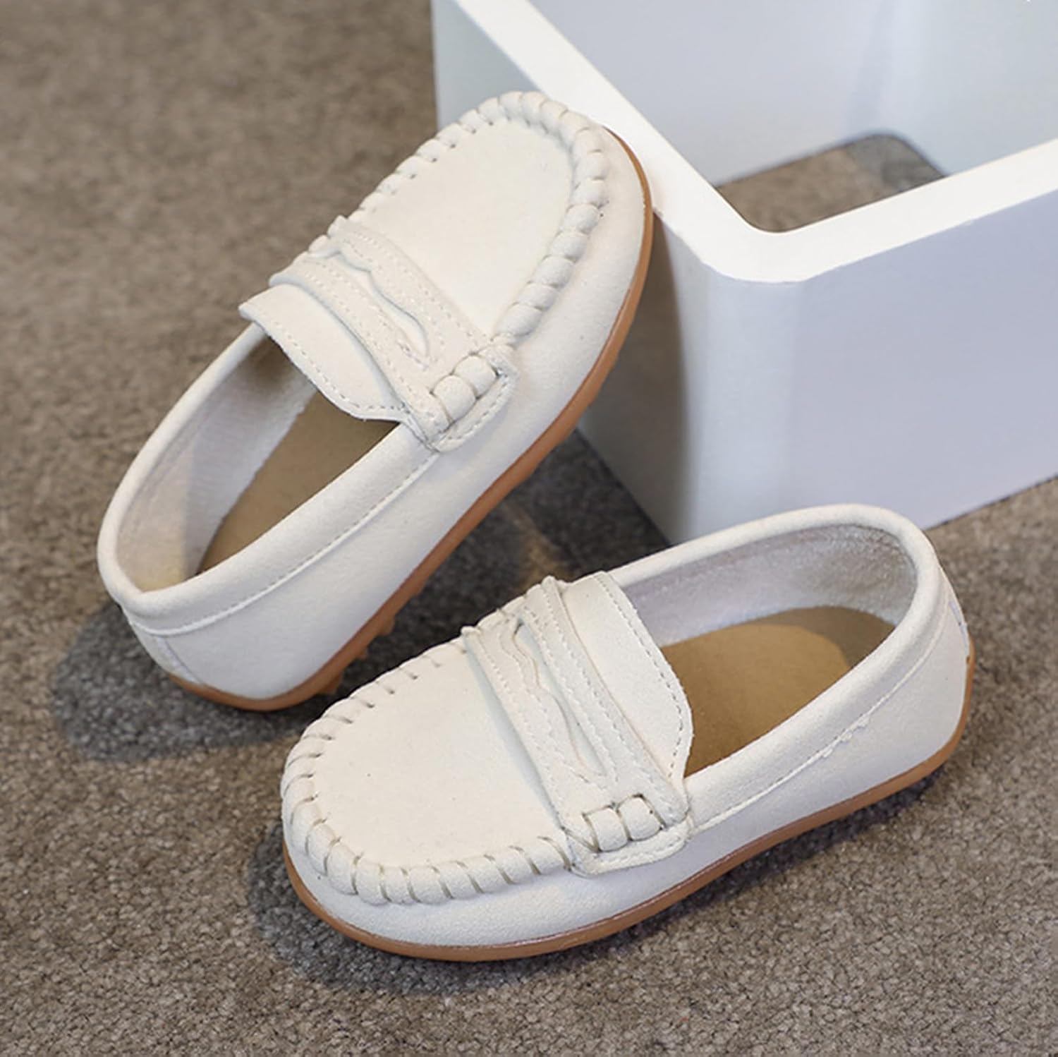 Toddler Boys Girls Slip On Loafers Dress Flat Shoes Casual Moccasins Walking Boat Oxford Shoes School Wedding Church Loafers