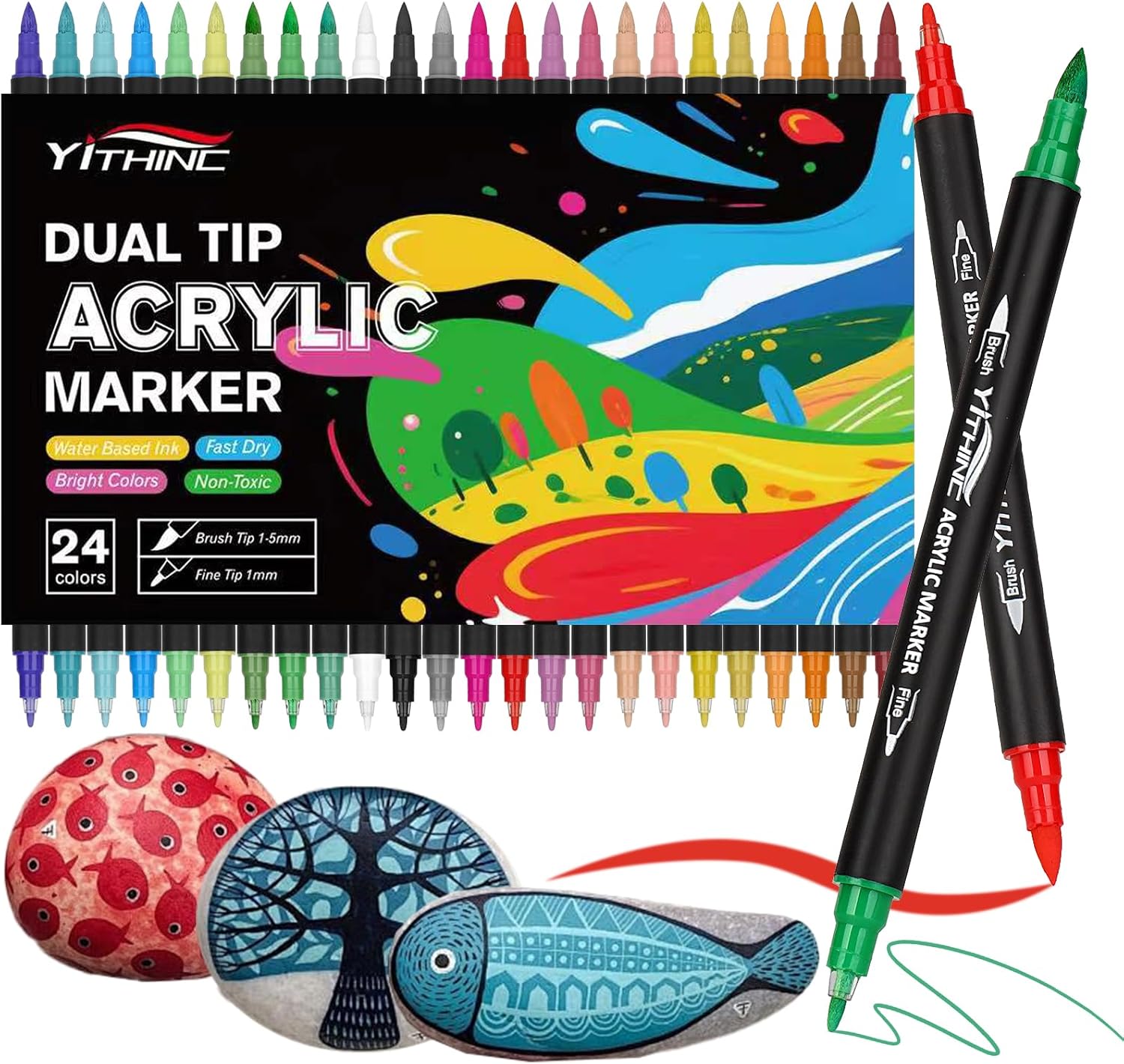 24 rotuladores de colores con doble punta por 6,50€