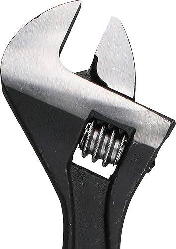 Miniatura 6 de URREA Llave ajustable  Herramienta de grado profesional de 15 pulgadas con capacidad extra ancha y acabado de níquel-cromo  715