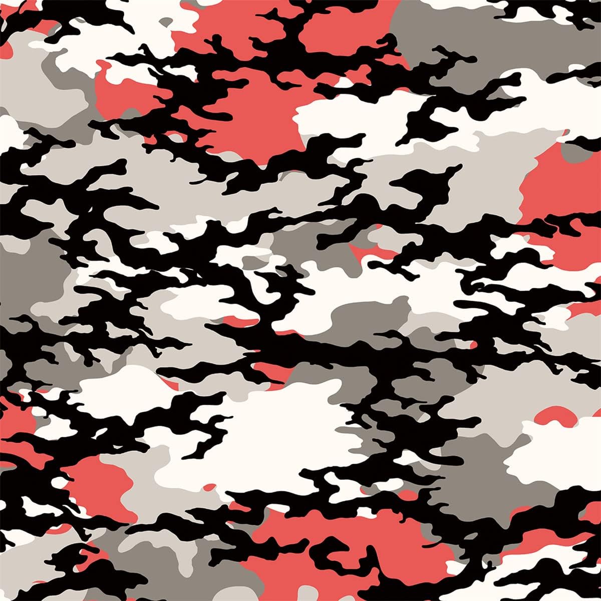 Queenbox 5x32.8ft Camo Cartoon Irregular Car Sticker Wrap Sheet Decal Vinyl DIY Automotive Decals Vinyl Car Wrap Film, 7