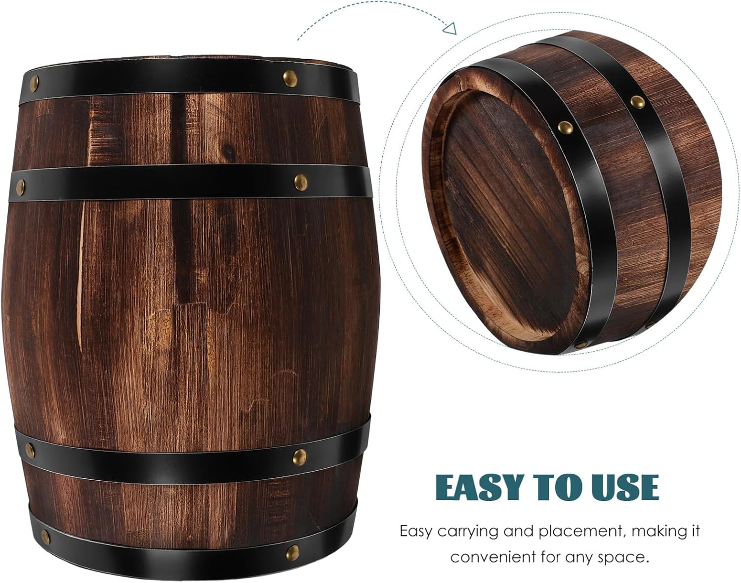 Decorative Oak Rustic Wooden Wine for Bars Restaurants Home Versatile Prop for Photo Shoots Unique Interior Design Sturdy Charming Touch