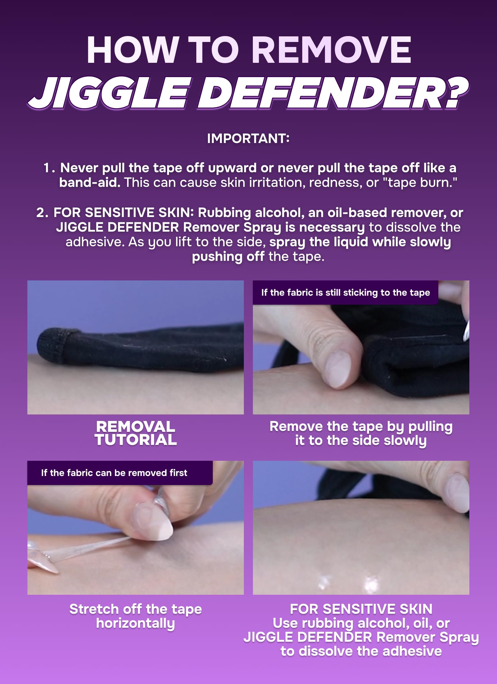 MOEFLAVOR Jiggle Defender - First Cosplay Lingerie Tape for Cosplayers - Heavy Duty Fabric Tapes for Fashion, Halloween & Holidays - Ultra Sticky 12 Hr Strength