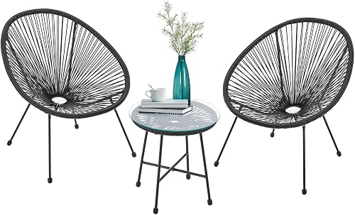 Ensemble de Meubles de Balcon Ostana en 3 Parties Juskys