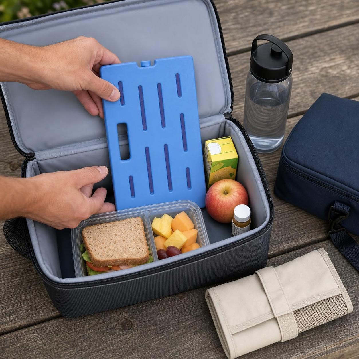 Kühlakku mit 2000ml | Kühlelemente für Transport von Lebensmitteln und Medikamenten | für Kühlboxen | für Camping