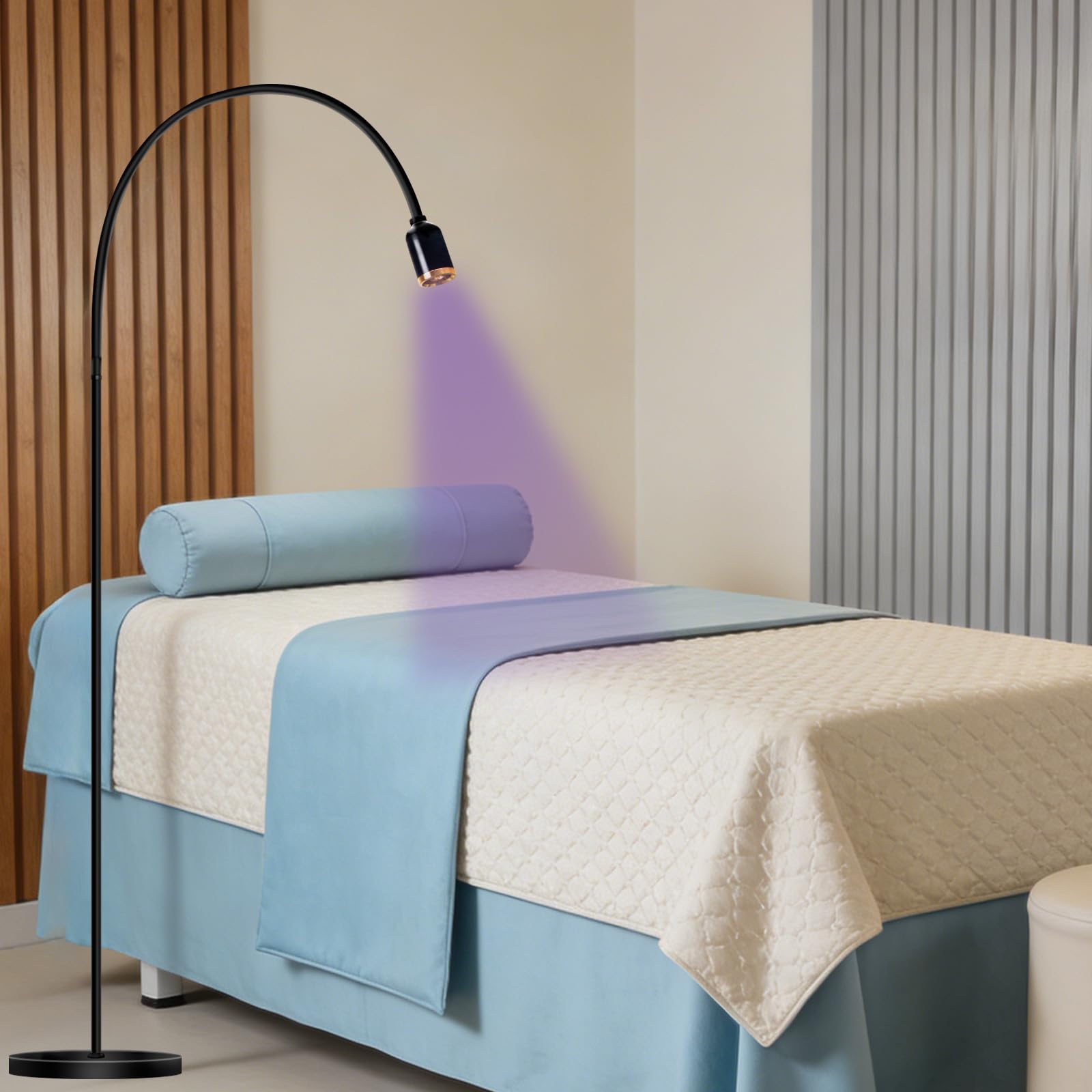 CGBE 2-in-1 UV Lampe Wimpernverlängerung: 10W UV Wimpern Lampe mit Fußschalter - 360° Flexible Schwanenhals - 2-3 Sekunden Schnelle Aushärtung - Einstellbare Spotgröße - UV Licht für Gelnägel Wimpern