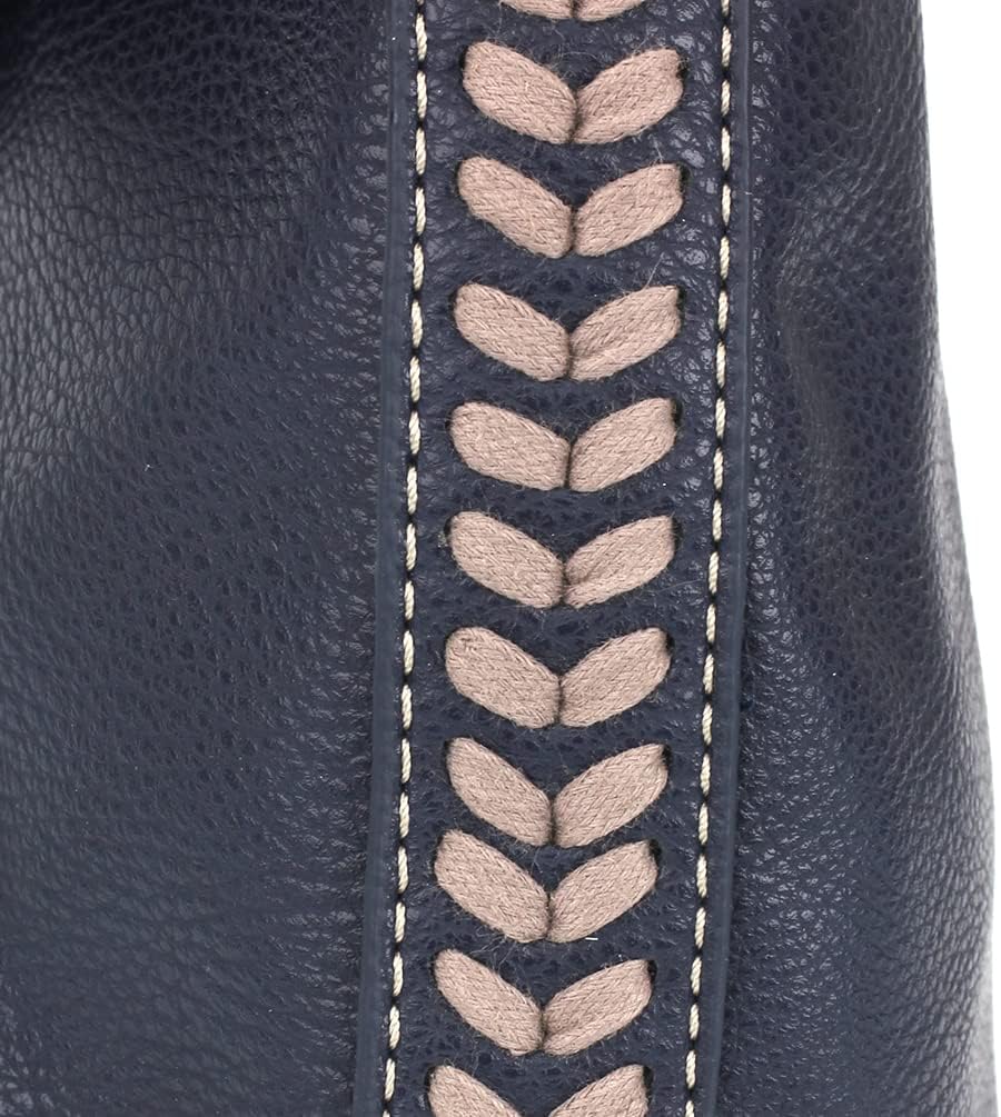 CHALA Braided Boho Crossbody - Metal Bird - Navy