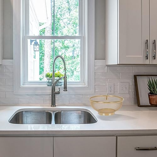 Miniatura 9 de Colador de malla fina, filtro de aceite de acero inoxidable de 7.1 pulgadas, separador de escoria para pasta, verduras, frutas, cocina y drenaje de