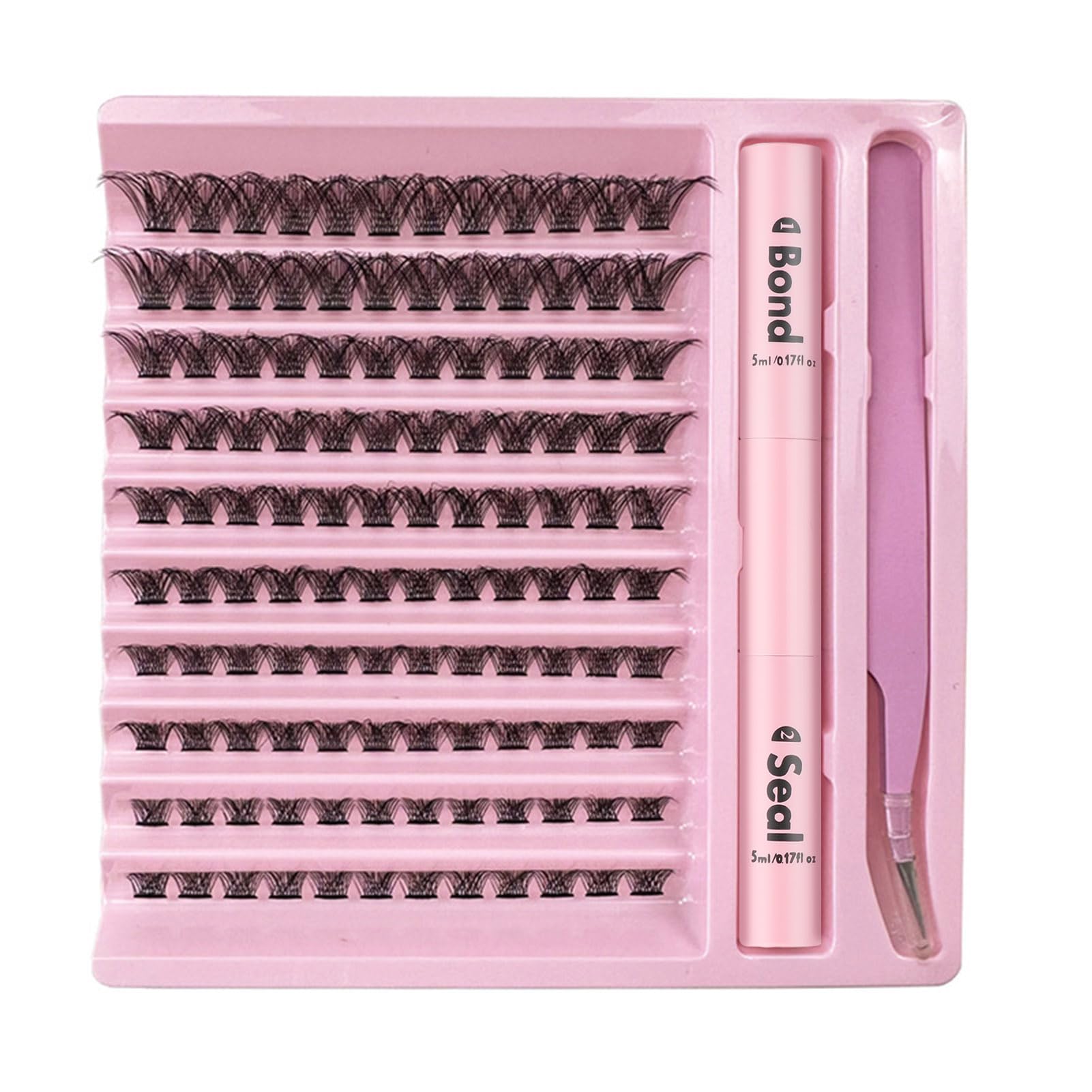 Soft Fake Eyelashes Extensions Kit for Women Natural Looking No Irritation Lashes with Eyelash Glue Applicator Tweezers Easy