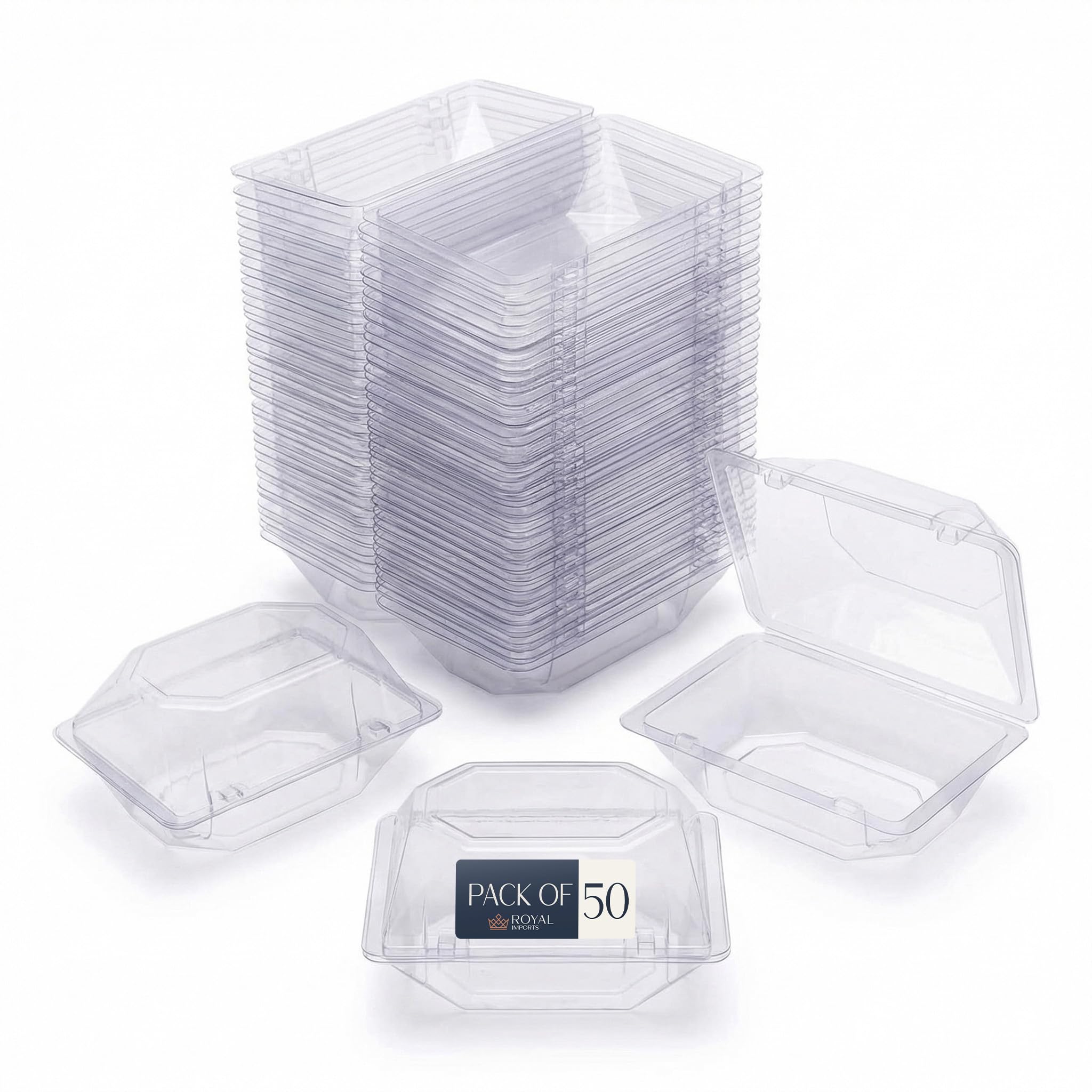 Royal Imports 50 Pack Clear Plastic Flower Box