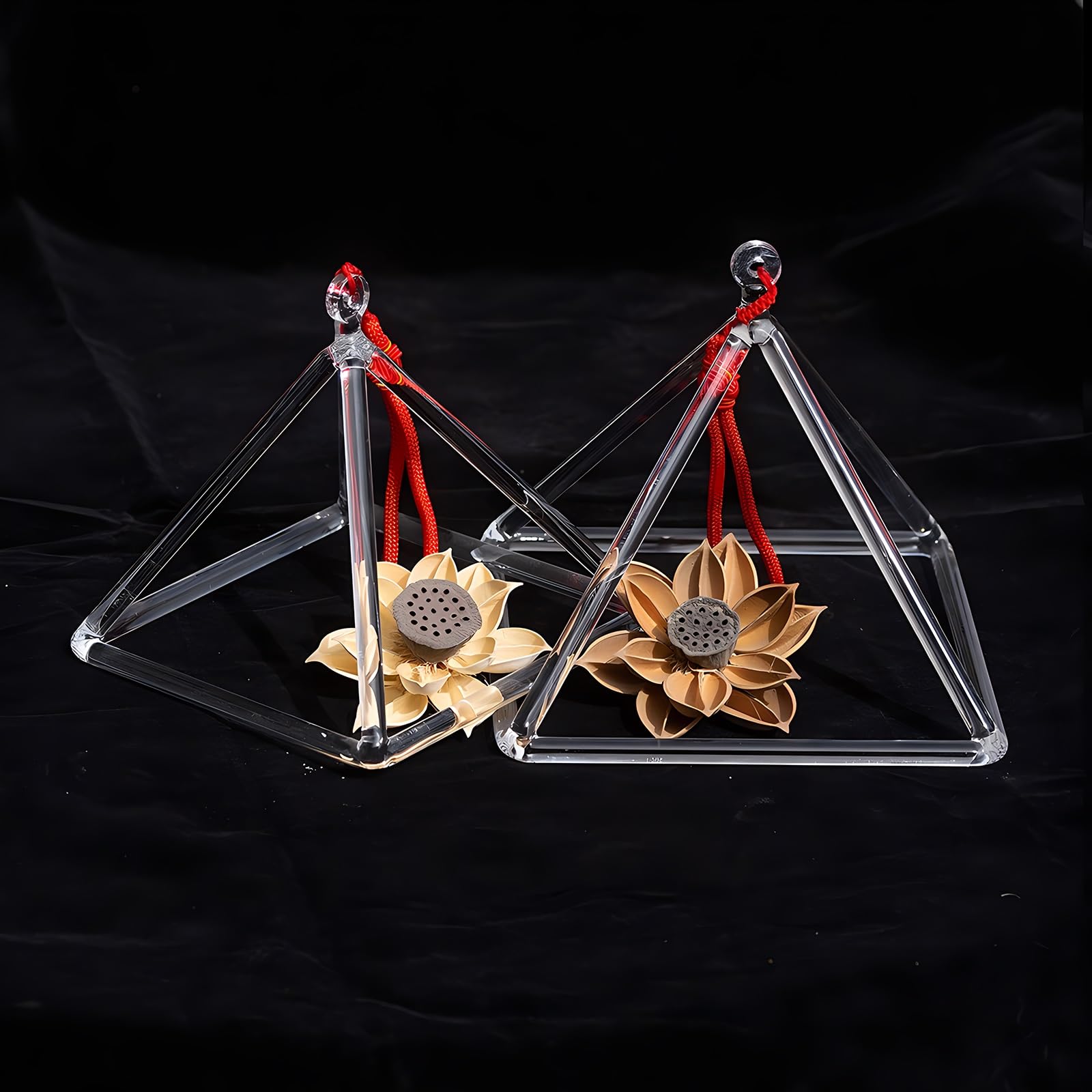 Piramide Sonora di Cristallo di Quarzo Trasparente, Set di Piramidi Sonore di Cristallo, Strumento Musicale Curativo per La Guarigione Sonora, Accessori per La Medi,5 inch