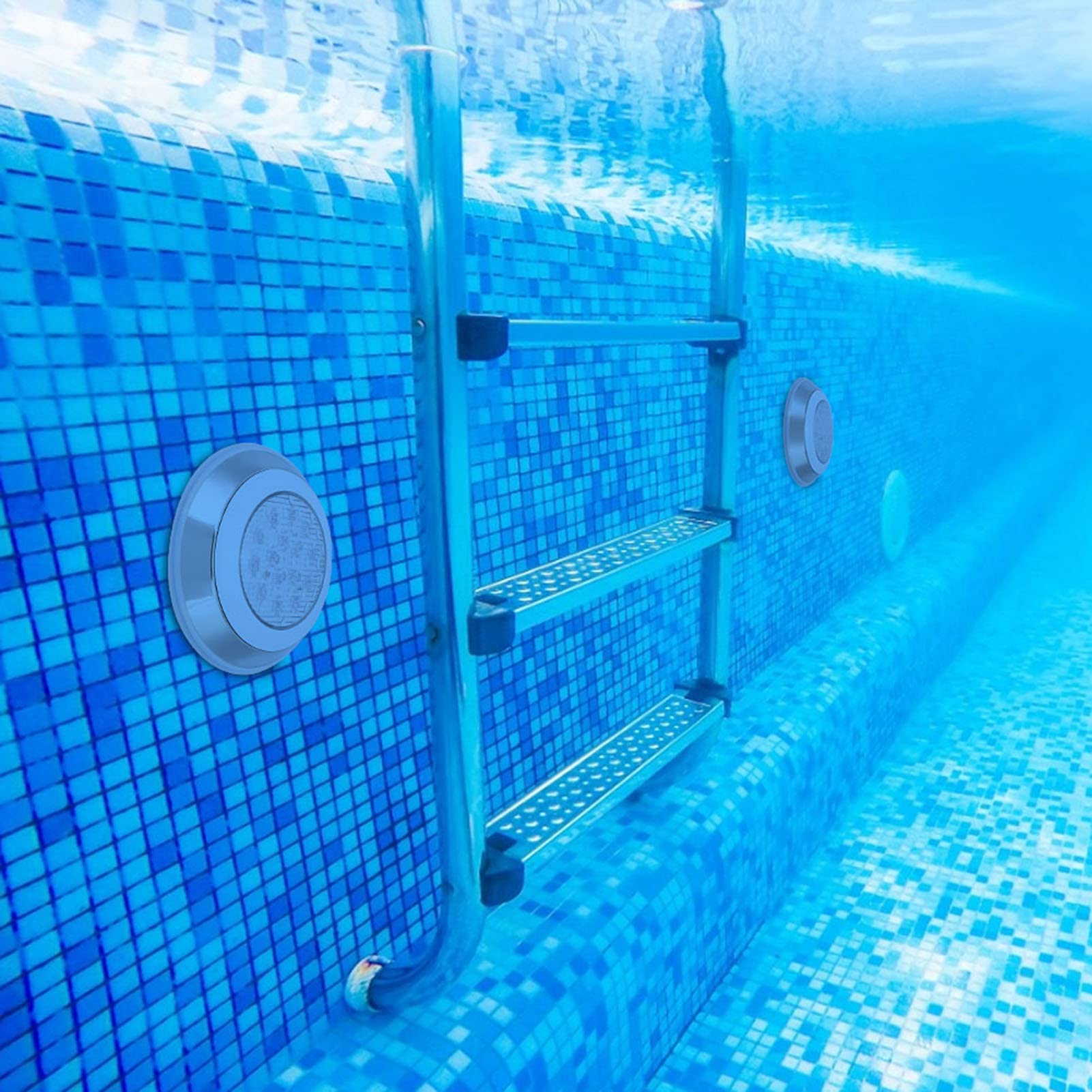 Unterwasserleuchte, 12V 18W LED Unterwasserleuchte wasserdichte Wand-Landschaftsleuchte für Schwimmbadbrunnen