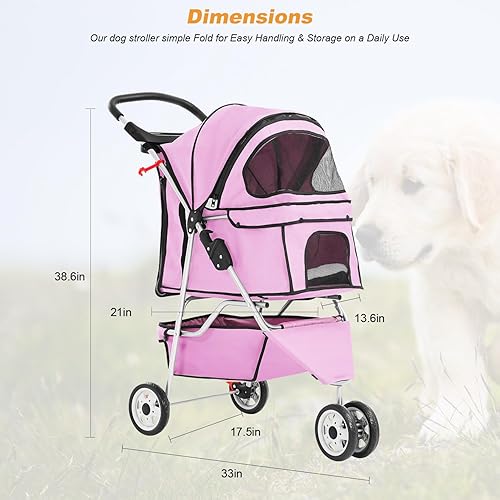Vista 14 de Paseante BestPet para mascota con apertura para perro y gato. Producto plegable para viaje, Negro