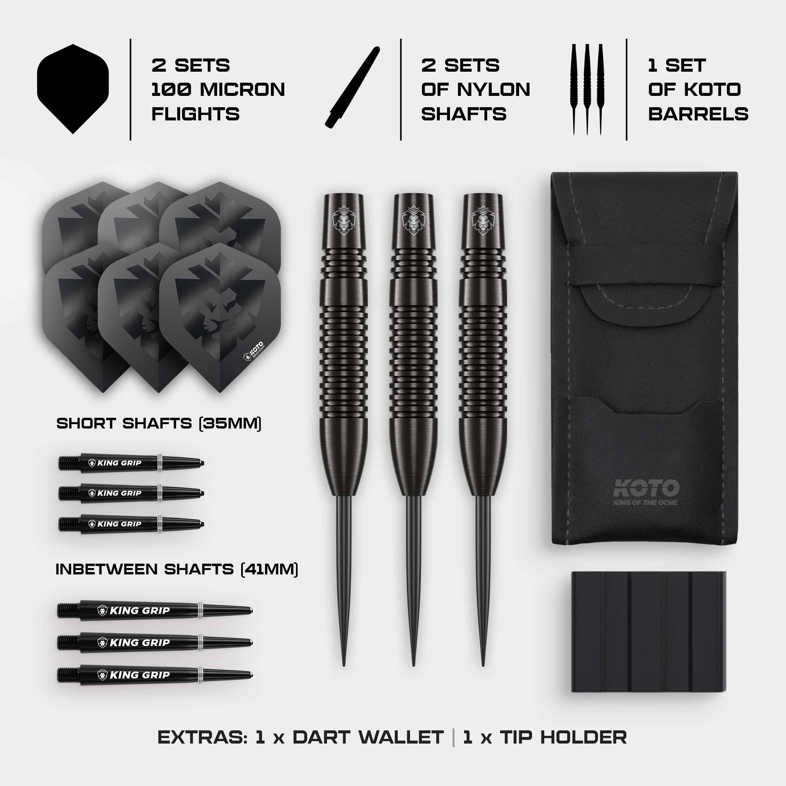 KOTO - Sting Black Bomb, 90% Tungsten, Czarny, 22G, Lotki Set 3