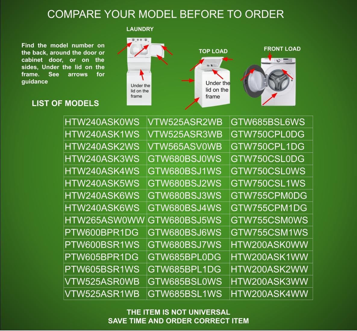 290D1102P003, 290D1102P002 CKD02P002X compatible with GE Washer Start Capacitor fits old number 290D1102P003, 290D1102P002