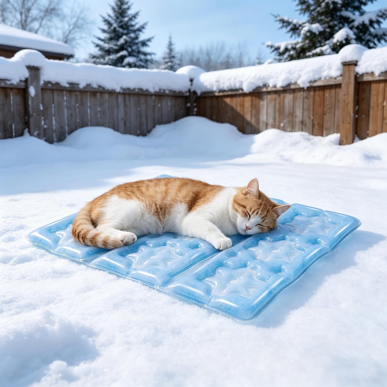 Tapis rafraîchissant pour chien 55 x 40 cm Coussin Réutilisable d'Été | Coussin Rafraîchissant pour Caisse, Panier, Canapé, Lit, Sol, Intérieur, Extérieur, Jardin, Terrasse, Été, Chat