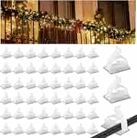 200 Pcs Christmas Light Clips Hooks Outdoor - Weatherproof Adhesive String Light Holders For Halloween & Holiday