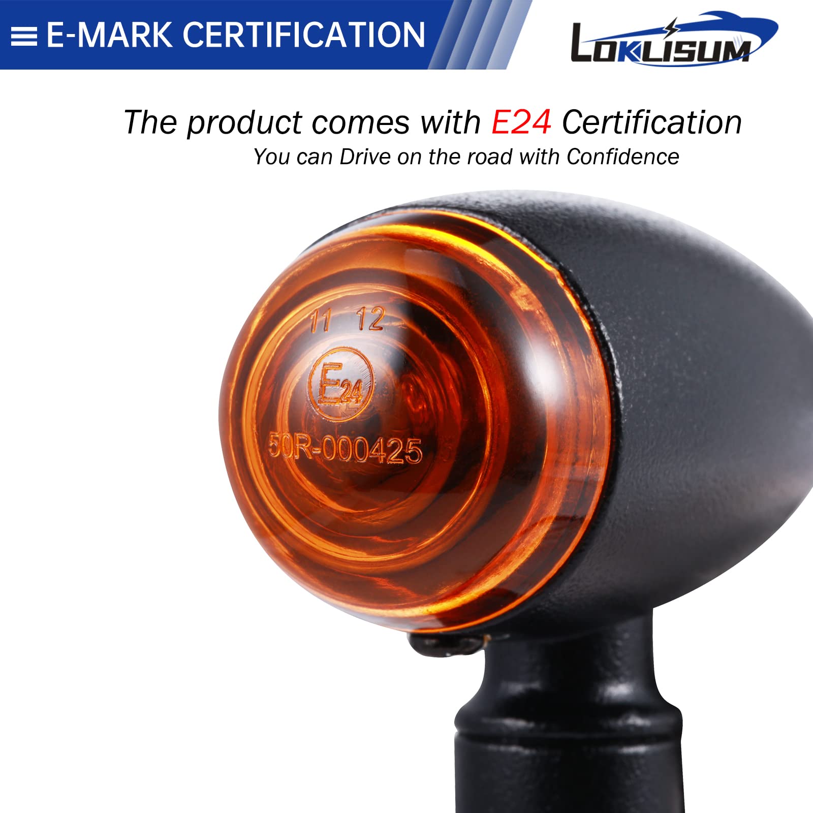 Qiilu 2 Pezzi Frecce LED Per Moto – 12V Universali – Lampada Stop E Indicatori Di Direzione – Colore Nero