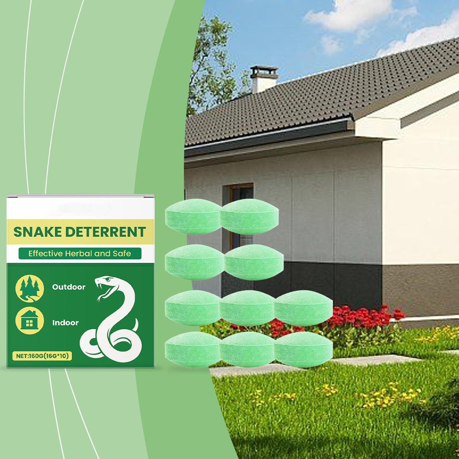 Repelente de Serpientes para Patio, prevención de Serpientes en el Patio Trasero, Repelente de Serpientes portátil de Larga duración para Patio, Garaje, Viajes, Camping, jardín