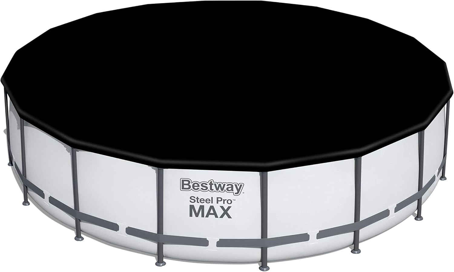 Bestway 5,49m PVC havuz örtüsü 549 cm çapındaki yuvarlak yer üstü havuzlar için 555 cm çap