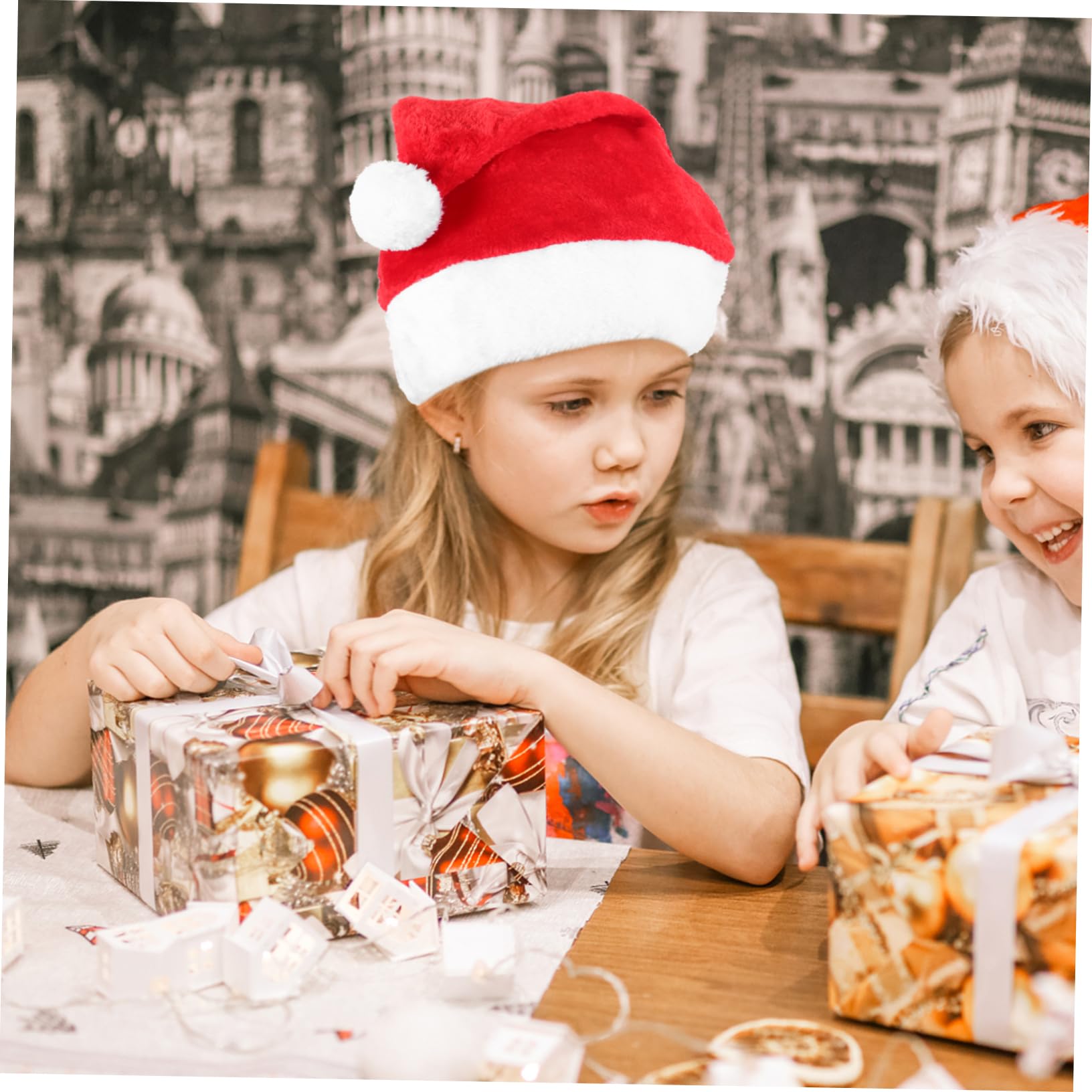 PRETYZOOM 5 Piezas Gorro De Papá Noel De Felpa Sombreros De Fiesta Verdes Sombrero De Fiesta De Navidad Gorro De Papa Noel Para Mujer Gorras Para Hombres Gorra Para Hombres Rojo Felpa Corta