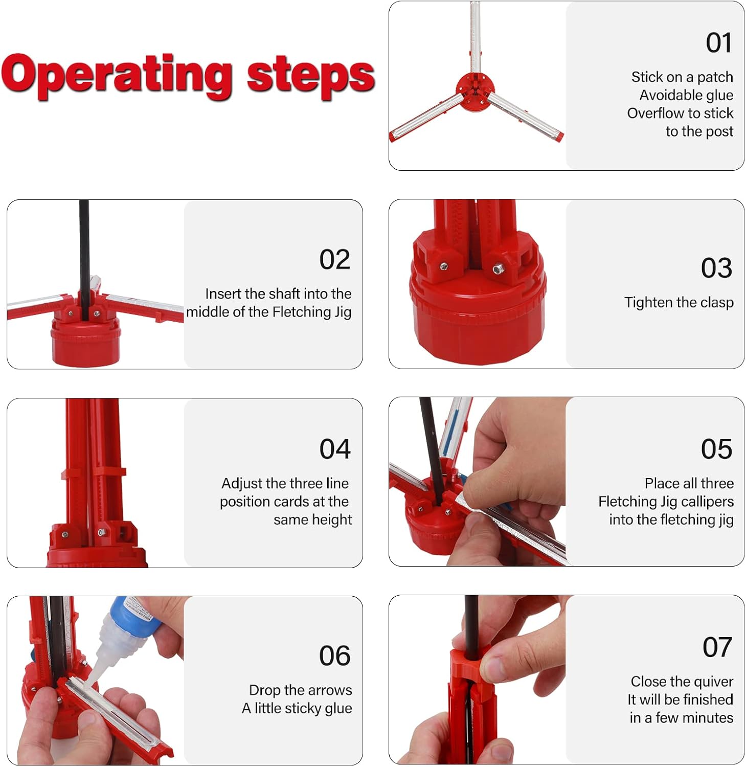 Archery Fletching Jig & Remover Kit-Adjustable Helix Tower Arrow Fletching Tool with Scale for DIY Arrow Vanes Feather & Crossbow Bolts