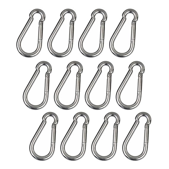 Spring Snap Hook Stainless Steel Carabiner Clip Small Keychain Quick Links